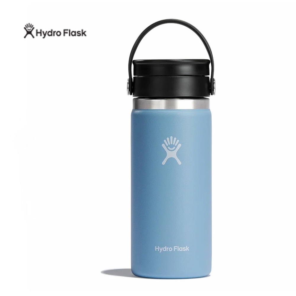 Light Blue Hydro Flask 16 oz Wide Mouth Bottle with Flex Sip Lid
